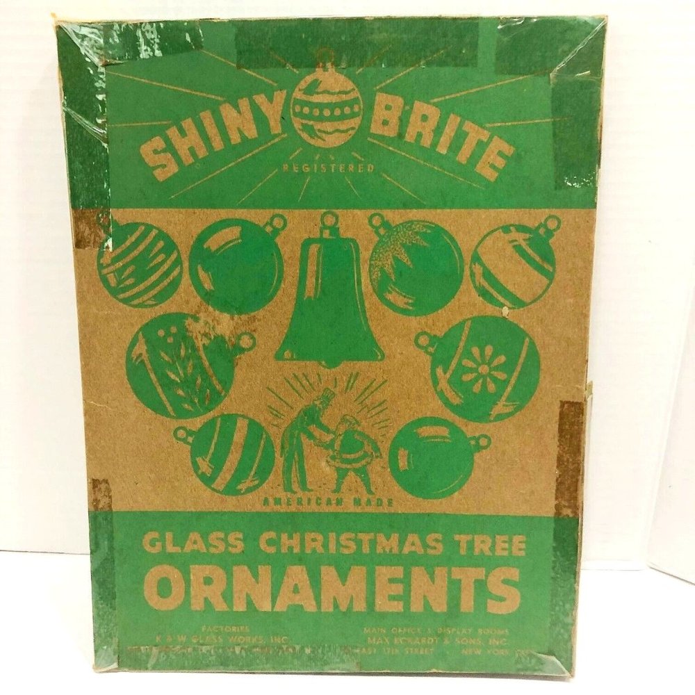 VTG Shiny Brite Ornament Box Top Lid For Picture‎ Framing Wall Hanging 10x13